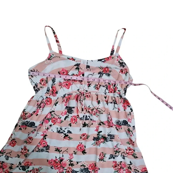 Torrid Pink Striped Floral Sundress Size 3X Babydoll Peasant Boho Beach Dress - Picture 8 of 8